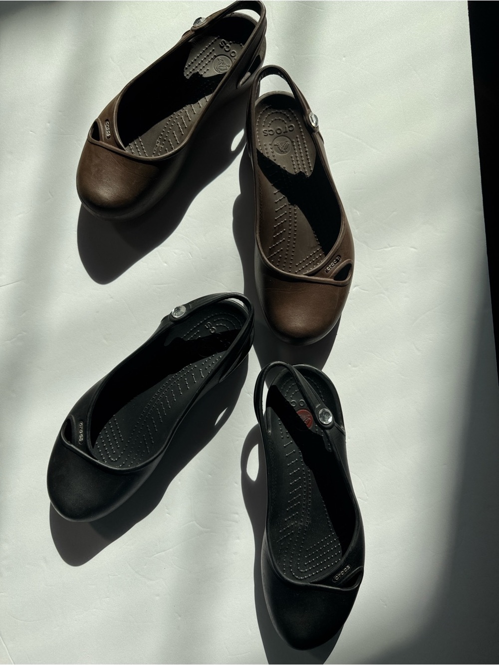 CROCS Slingback Ballet Slingback Flats Jewel Cutout Olivia Black b Womens size 8 - Picture 10 of 14